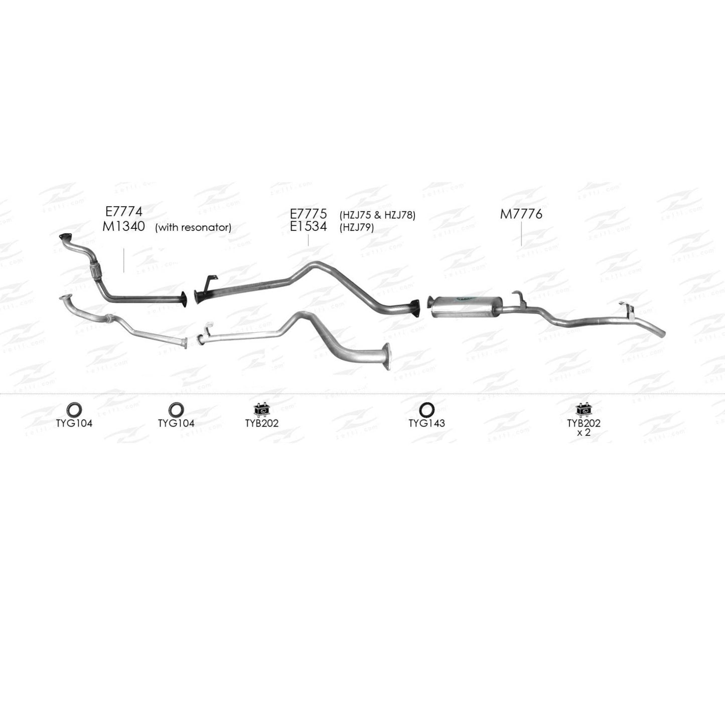 Toyota Land Cruiser Redback Standard Replacement Engine Pipe for Toyota Landcruiser 75 78 79 Series 1HZ 4.2L (03/1990 - 01/2007)