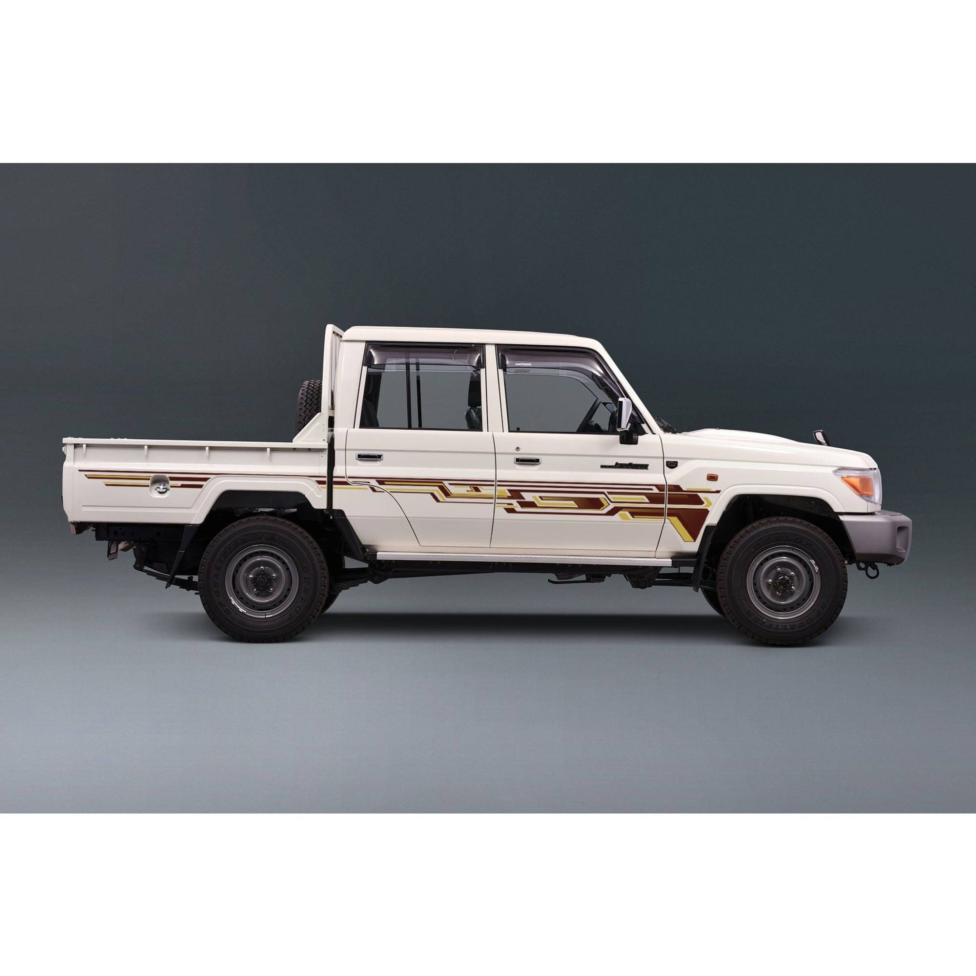 Decal Body Stripe Kit (Doha) for the Toyota LandCruiser 79 Series Dual Cab (2012-)