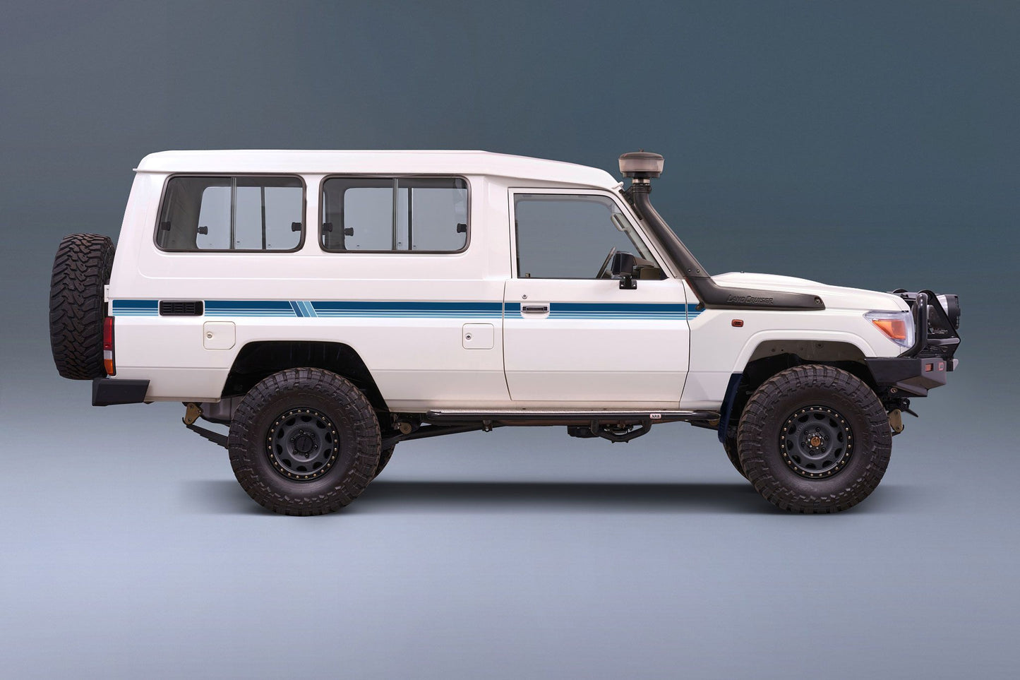 70 Series Land Cruiser Decal Body Stripe Kit (Mount Isa) - 78 Series Troop Carrier (1999-)
