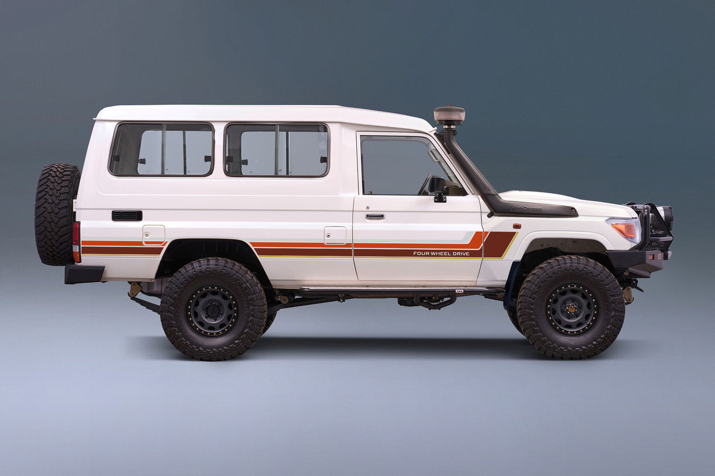 70 Series Land Cruiser Decal Body Stripe Kit (Renmark Type-1) - 78 Series Troop Carrier (1999-)