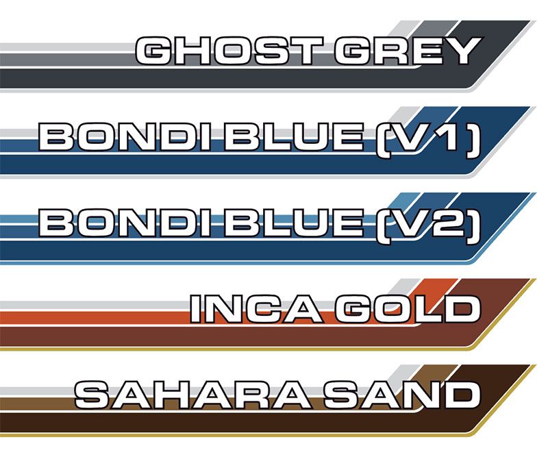 70 Series Land Cruiser Decal Body Stripe Kit (Renmark Type-2) - 78 Series Troop Carrier (1999-)