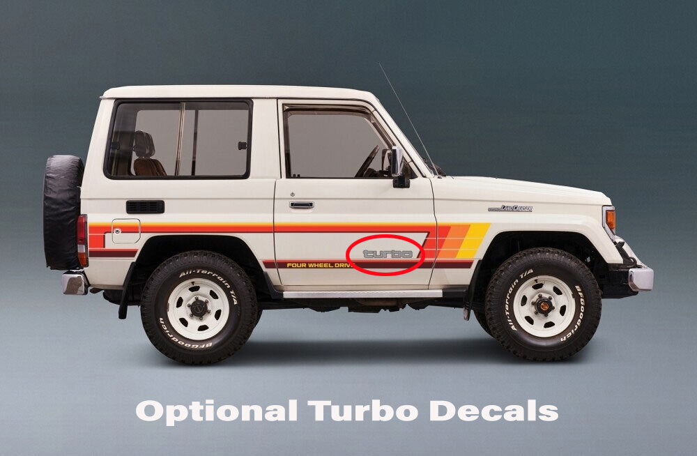 70 Series Land Cruiser Decal Body Stripe Kit (Tweed) -  71 Series/Bundera (1984–)