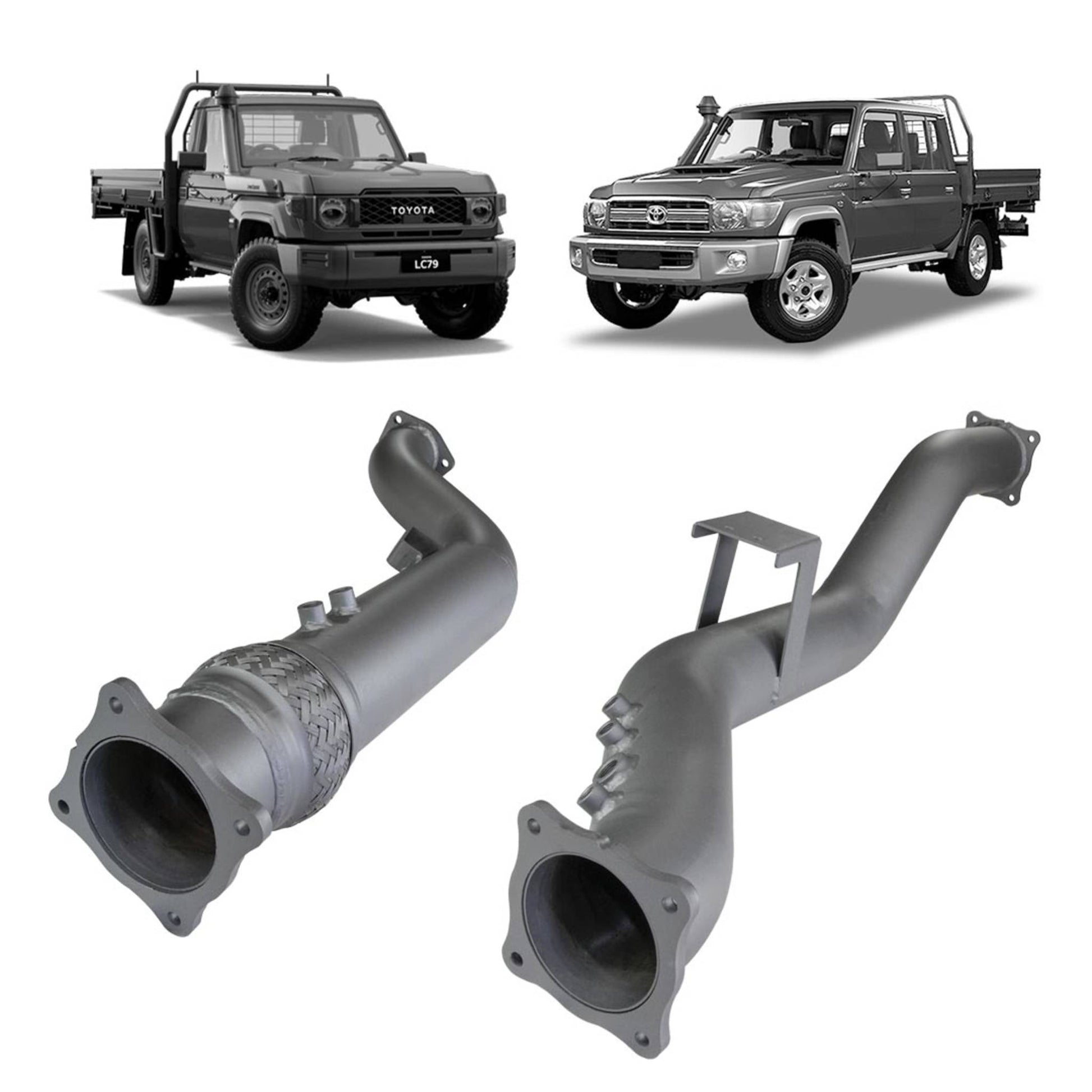 70 Series Land Cruiser Extreme Duty 4 Exhaust DPF Adaptor Kit - 79 Series (2016 - On)