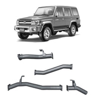 70 Series Land Cruiser Extreme Duty Exhaust - 76 Series Wagon (09/2016 - On)
