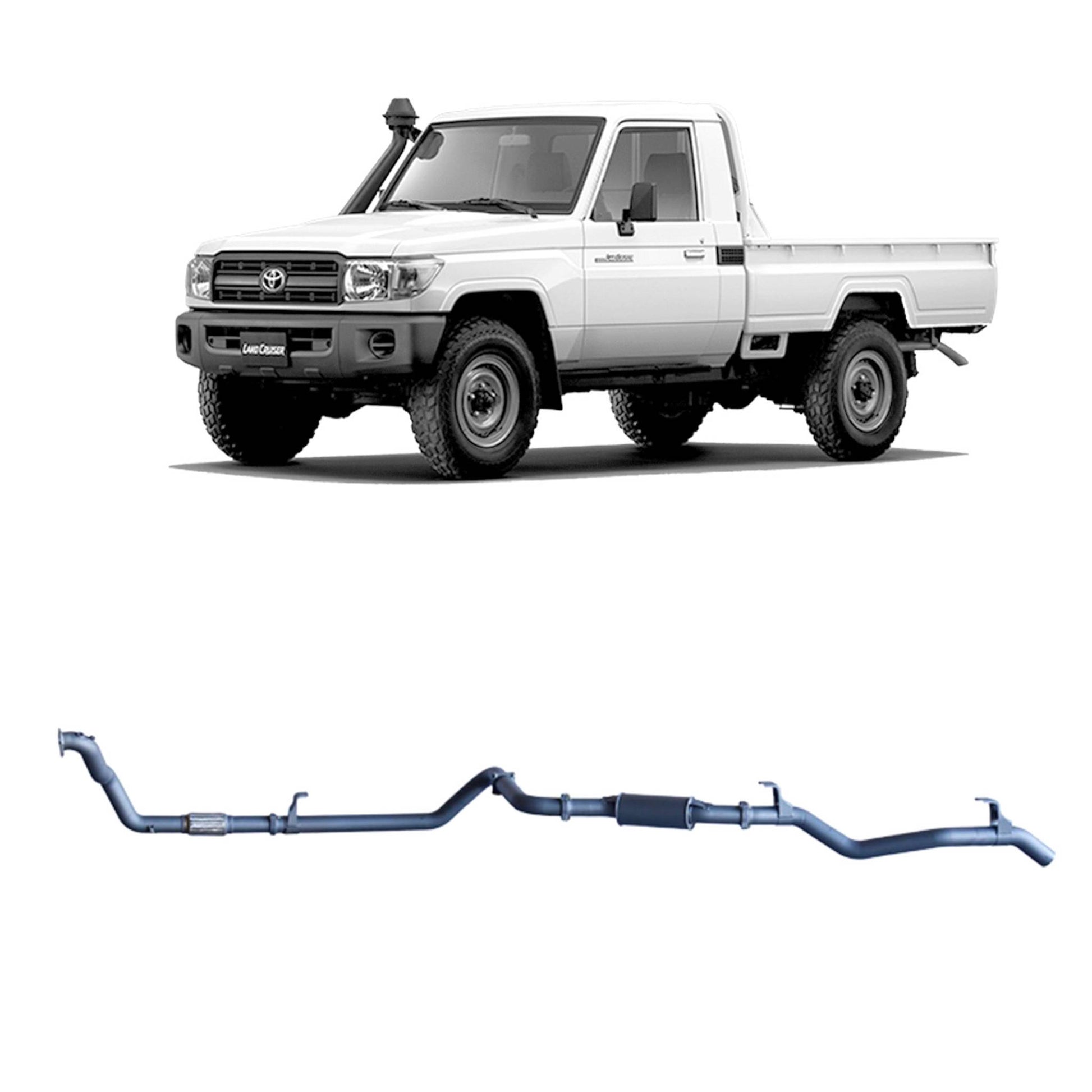 70 Series Land Cruiser Extreme Duty Exhaust - 79 Series 4.2L 1HZ (10/1999 - 01/2007)