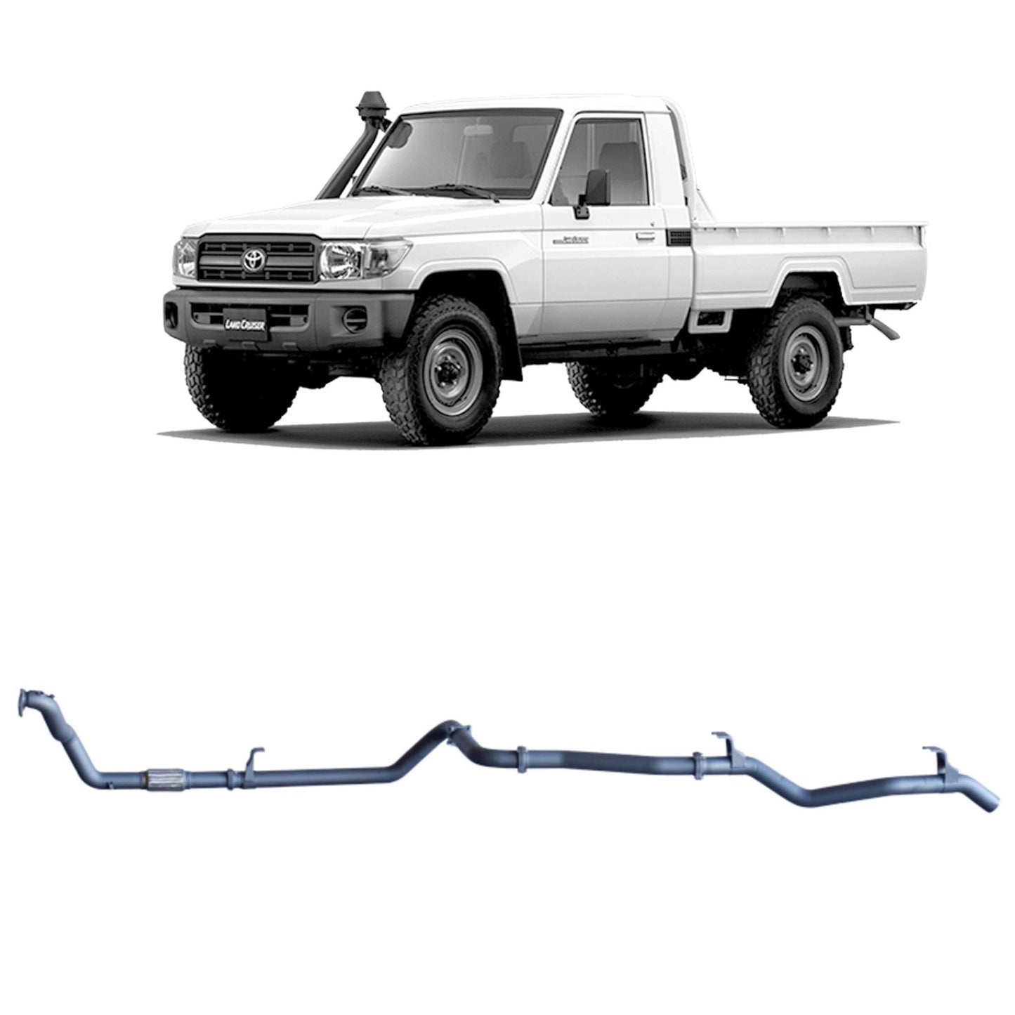 Toyota Land Cruiser Redback Extreme Duty Exhaust for Toyota Landcruiser 79 Series 4.2L 1HZ (10/1999 - 01/2007)