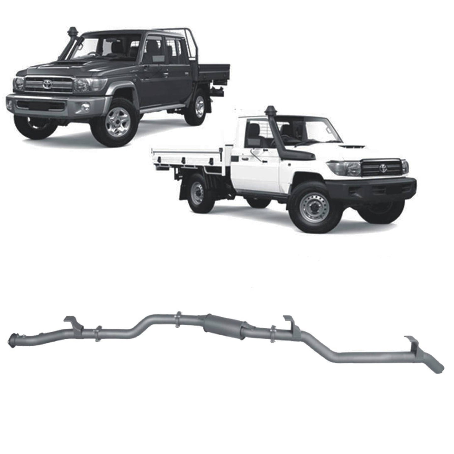 Toyota Land Cruiser Redback Extreme Duty Exhaust for Toyota Landcruiser 79 Series Single and Double Cab (11/2016 - on)