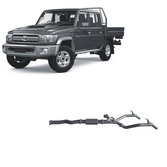 Extreme Duty 3" Twin DPF Back Exhaust for the Toyota LandCruiser 79 Series Single & Dual Cab (11/2016 - On)