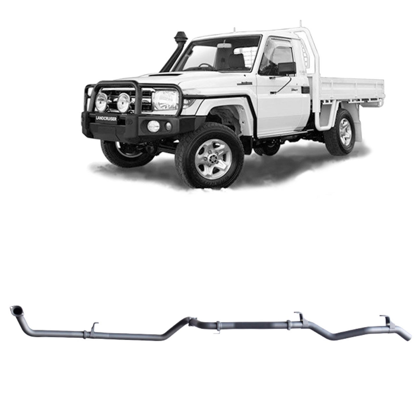 Extreme Duty 3" Factory Dump Pipe Back Exhaust - 79 Series 4.2L TD (01/2001 - 01/2007)